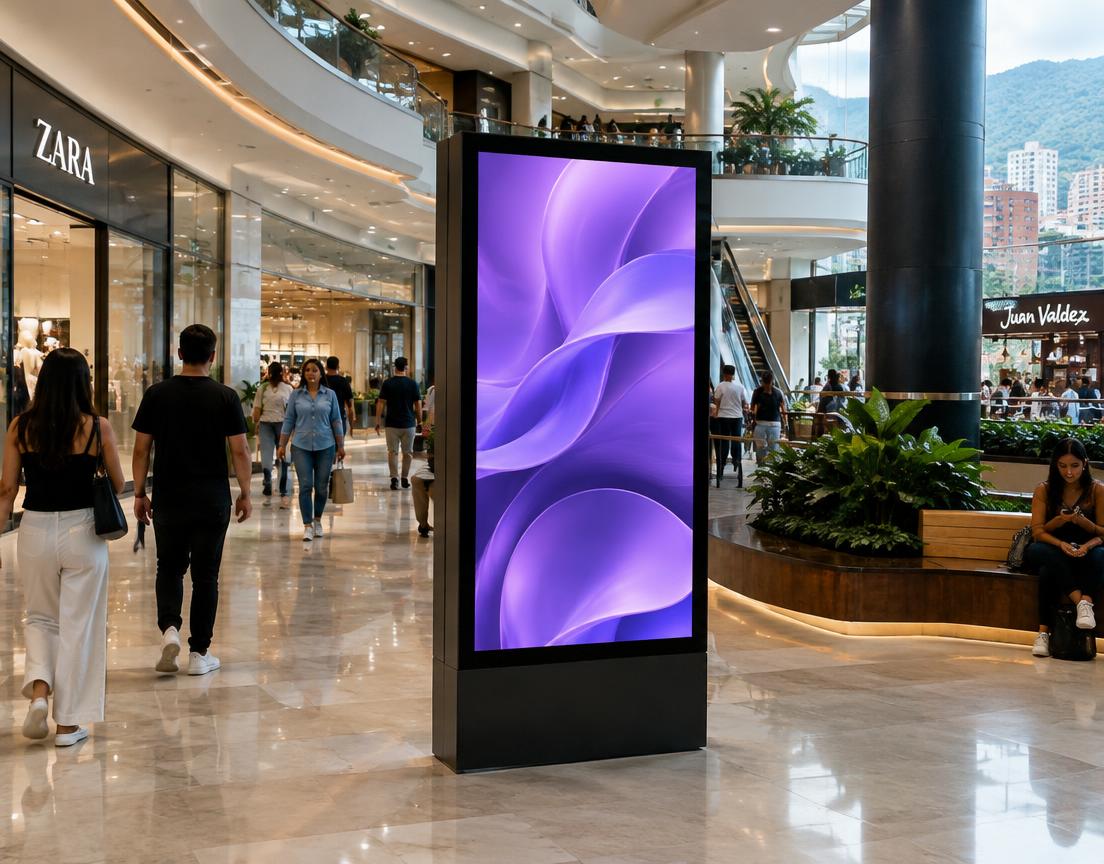 Pantalla digital en centros comerciales